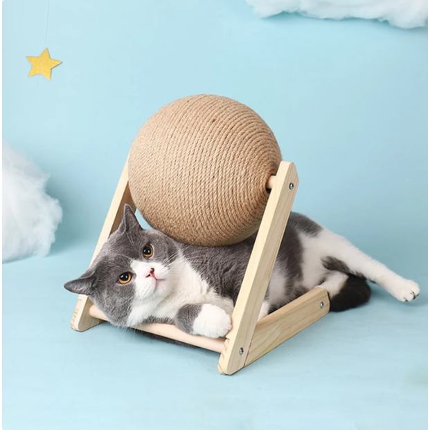 Cat ball top spin toy